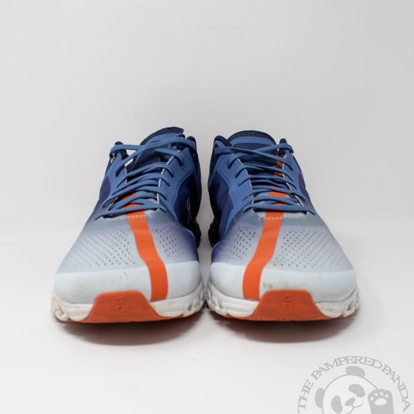 On Cloudflow Shoes Athletic Sneakers Blue Orange Gradient Swiss Mens Size 13 - Picture 2 of 5